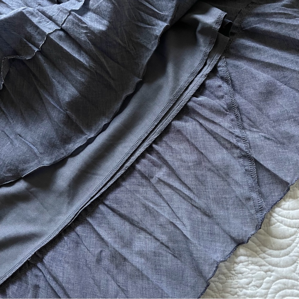 Studio West Skirt Chambray Tiered Maxi Size Large - Picture 8 of 13